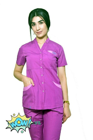 Женский медицинский костюм Asia Sun-3, Цвет Розовый