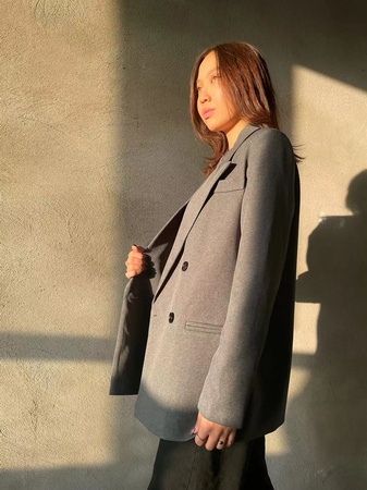 Model No. 06. OVERSIZE double-breasted blazer.