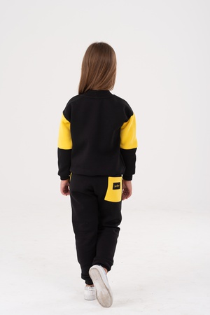 Свитшот черно-желтый с тесьмой Yumster YC.02.09.008