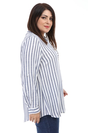 CİZGİLİ CEBİ TAŞLI  GÖMLEK