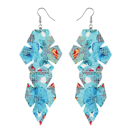 W-107  кожаные серьги