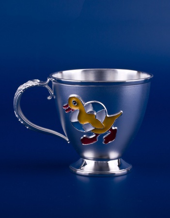 Детская серебряная кружка №4