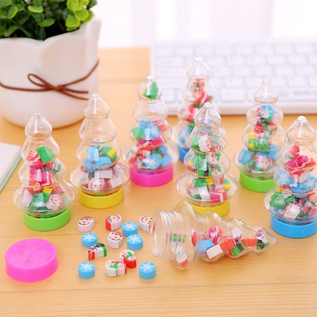 Набор ластиков "Ёлочка" новогодний в контейнере