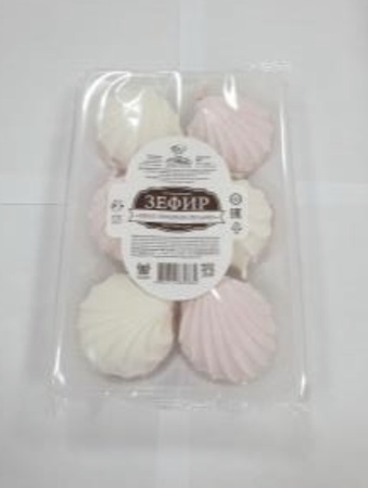 Зефир бело-розовый в «корекс» 180гр.