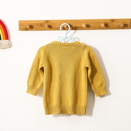 Осенне-зимний базовый детский универсальный свитер из чистого хлопка, пуловер для мальчиков и девочек, простая вязаная рубашка для спорта и отдыха