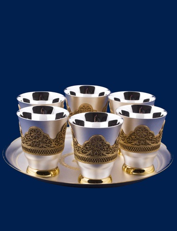 Серебряный набор рюмок "Корона" /С