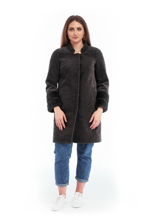 Пальто женское Silverfox модель 805-Темно серый
