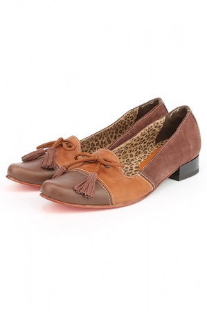 Kahverengi düz ayakkabılar pf033