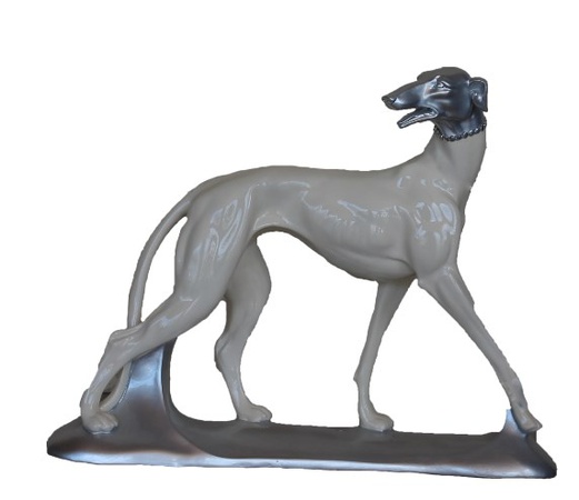 Статуэтка Гончая малая цвет серебро