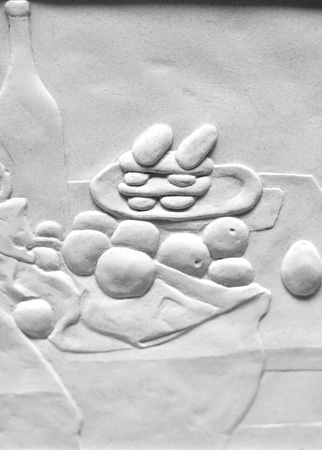 НАТЮРМОРТ С ЭКЛЕРАМИ. СЕЗАНН. Скульптурный рельеф, 3D-картина