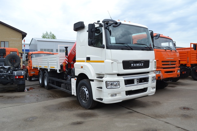 КамАЗ 65207 борт с кму Fassi