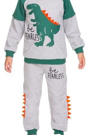 Костюм для мальчиков с вышивкой динозавров 2/9 лет, серия из 4 предметов