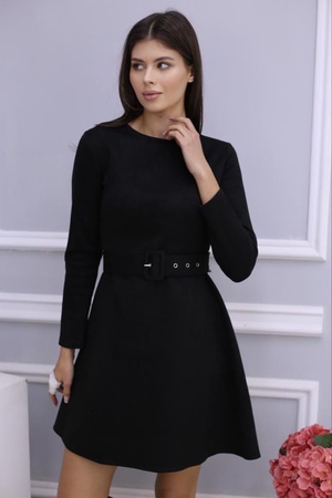 Spandex kemerli kadın elbisesi