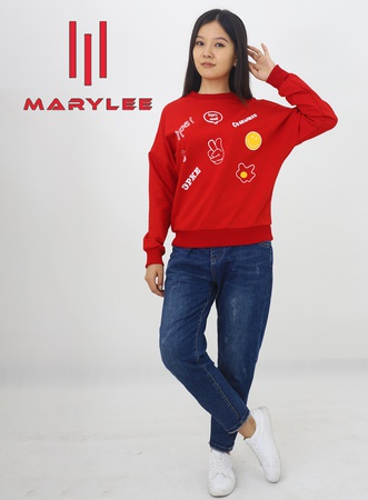 Wholesale knitted hoodies for women with print (click-print)