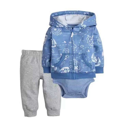 Üç parçalı set, rüzgarlık artı pantolon ve bodysuit