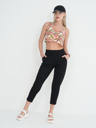 Брюки бананы укороченные 7/8 на резинке