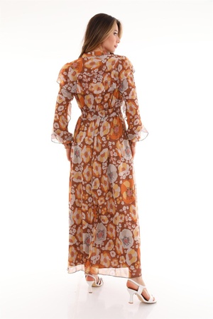 Женское летнее шифоновое платье с цветочным узором - Hijab Clothing