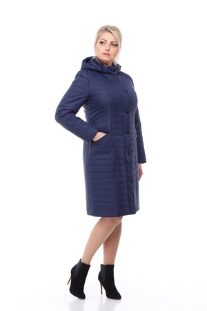 Пальто стеганое Софи, memory oil