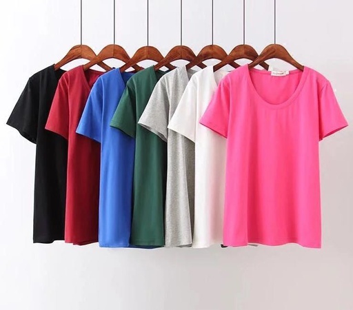 Женская футболка однотонная 44-52 №UZ007