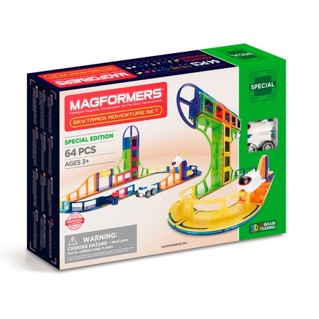 Manyetik yapı seti MAGFORMERS Sky Track Macera seti