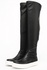 Schwarze Overknee-Stiefel s206