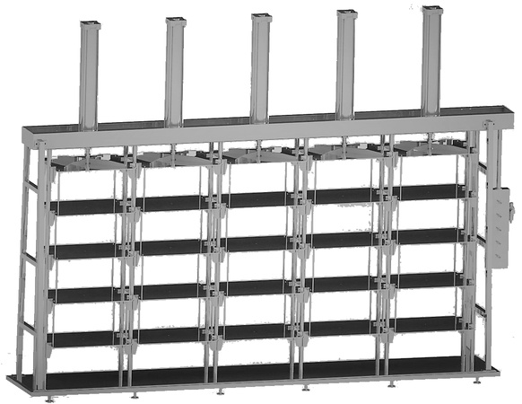 Вертикальный пресс для сыра 5 секционный