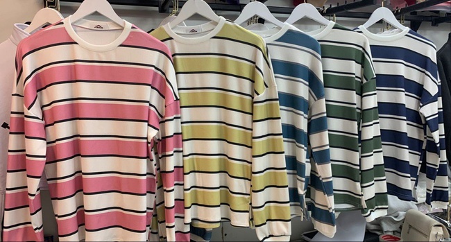 Свитшот в полоску Oversize