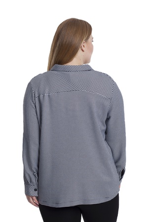 Спортивная куртка на молнии большого размера - черно-белая (3)