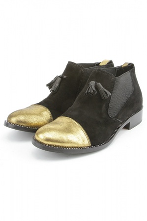 حذاء N118 من جلد الغزال باللون الأسود