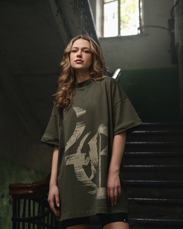 футболка хаки