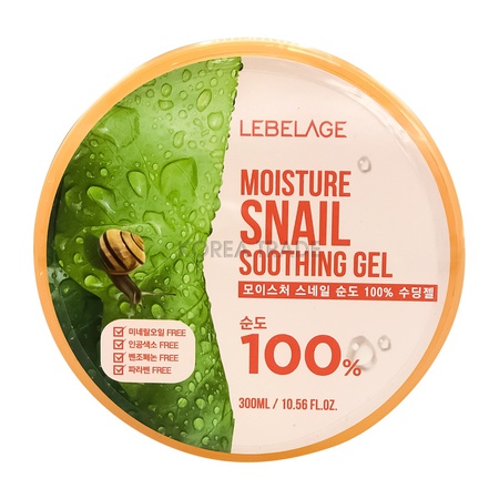 LEBELAGE Moisture Snail Purity 100% Soothing Gel Восстанавливающий гель с улиточным муцином