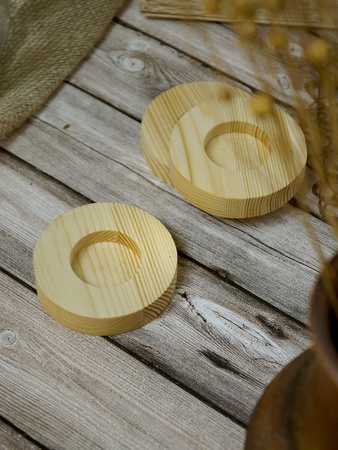 Подсвечник Круг средний, диаметр 80мм, в комплекте 3шт