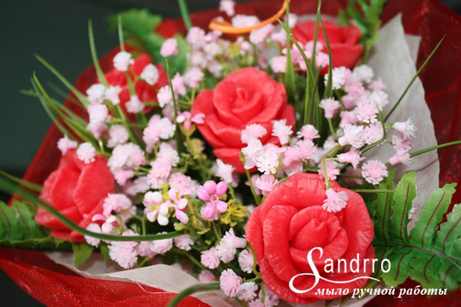 Букет из мыла Нежность