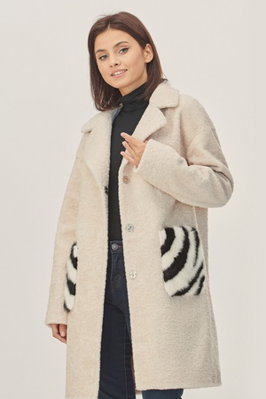 Пальто женское Silverfox модель 807 Жемчуг