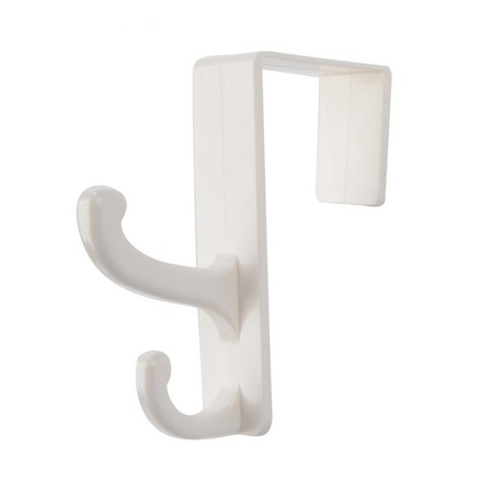 Вешалка на дверь с двумя крючками пластиковая