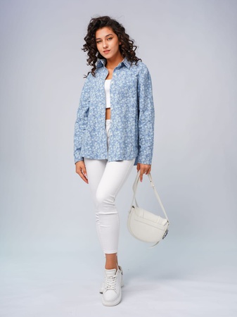 Kadın gömleği, sıcak tutan pamuklu kumaş