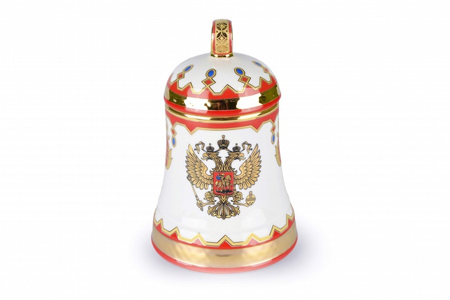 Кружка пивная с крышкой Колокол Герб РФ