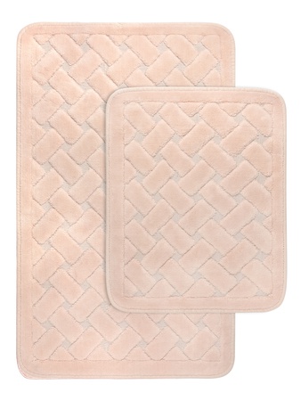 Set of bath and toilet mats