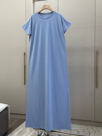 Базовая платье с коротким рукавом