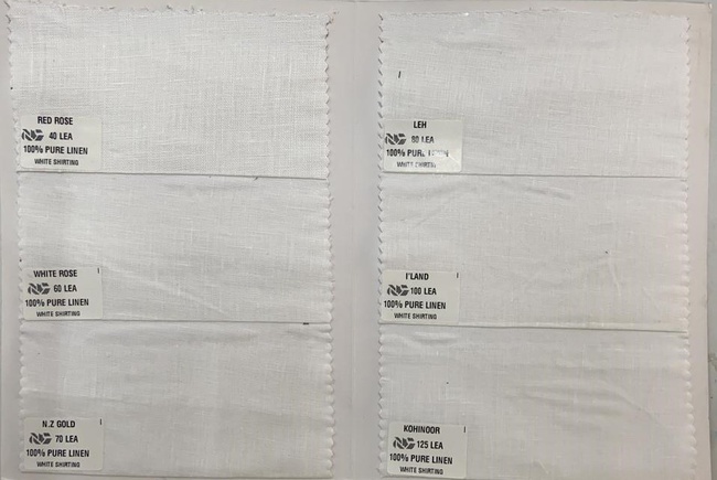 Saf Keten beyaz 40,60,70,80,100,125 lea