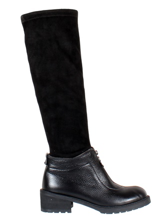 Kadın botları, hakiki deri, streç<G931>