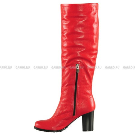 Сапоги 615 красные, натуральная кожа