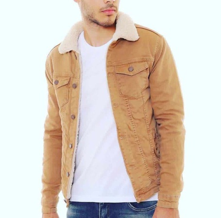 Leather padded jacket