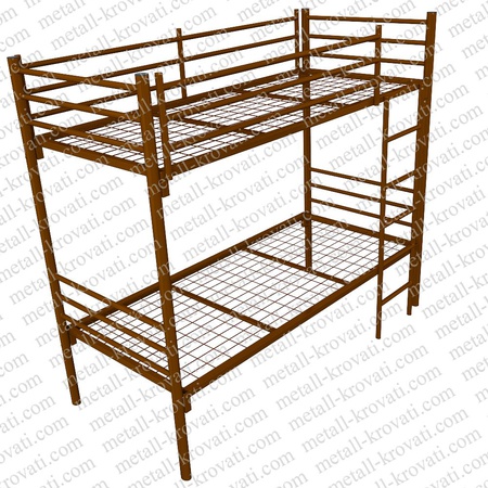 Кровать металлическая двухъярусная Сетка сварная. Бытовая ПРЕСТИЖ ‘2КМ-2’ без матраса