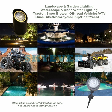Cam LED PAR36 Lamba Ampulü Taşkın 6W/9W/12W AC/DC 12V IP67 Su Geçirmez