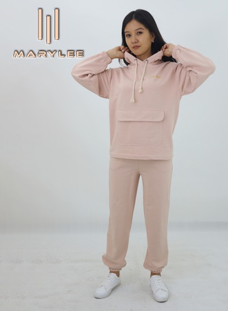 Wholesale knitted hoodies for women with print (click-print)