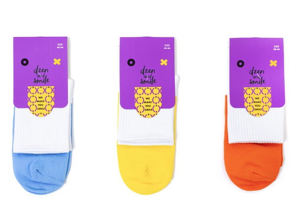 Носки мужские/ женские короткие/ средние DUO Dzen and Smile
