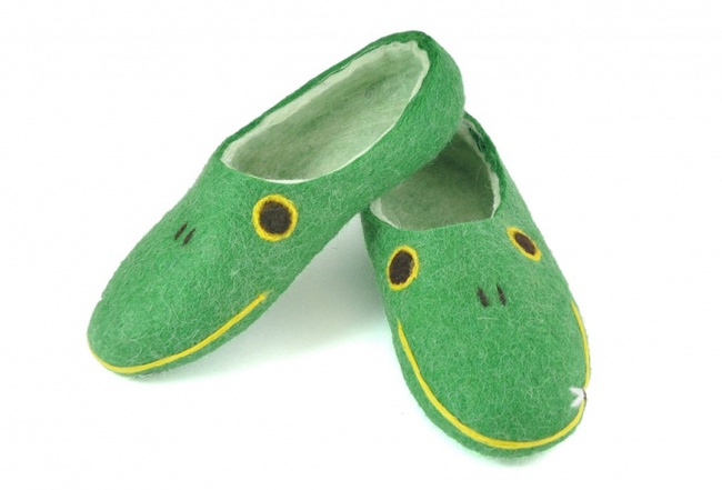 Войлочные тапочки «Лягушата»