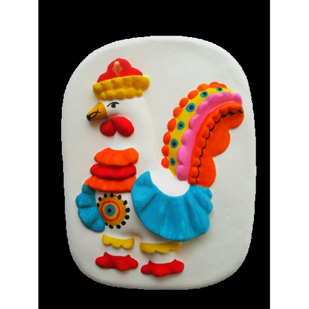 Plaster bas-relief for coloring Dymkovsky Pet