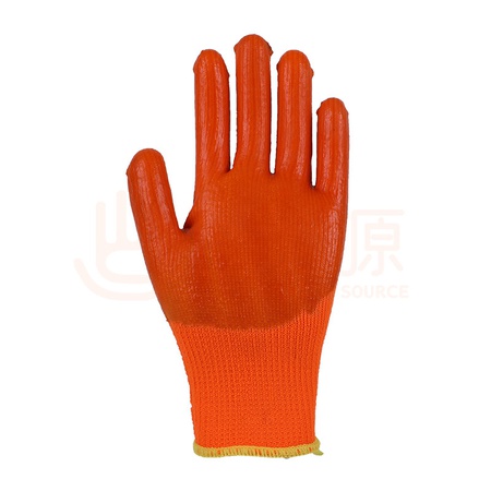 Перчатки против масла из ПВХ, покрытие полиэстер на ладони и пальцах